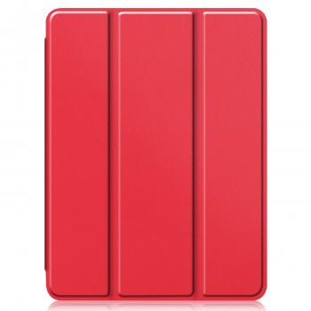 Сегментарный чехол книжка подставка на непрозрачной силиконовой основе и отсеком для пера для Ipad Pro 12.9 (2020)/ Pro 12.9 (2021) Красный
