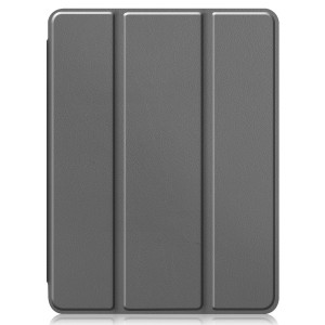 Сегментарный чехол книжка подставка на непрозрачной силиконовой основе и отсеком для пера для Ipad Pro 12.9 (2020)/ Pro 12.9 (2021) Серый