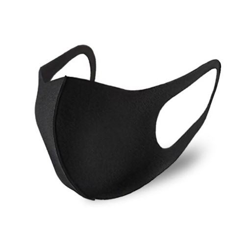 Многоразовая защитная неопреновая маска с тканевым покрытием, цвет Черный