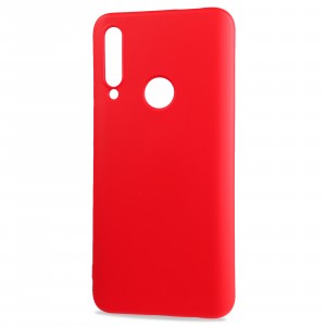 Силиконовый матовый непрозрачный чехол с нескользящим софт-тач покрытием для Huawei P Smart Z Красный