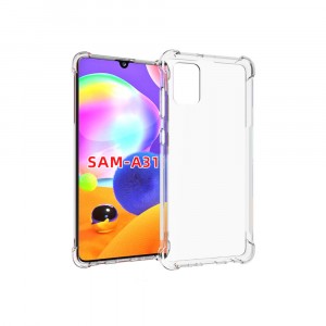 Прозрачный противоударный силиконовый чехол для Samsung Galaxy A31 с усиленными углами