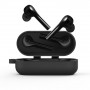 Силиконовый матовый противоударный чехол с карабином для Honor Magic EarBuds/Huawei FreeBuds 3i, цвет Синий