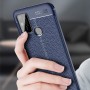 Силиконовый чехол накладка для Huawei Honor 9A с текстурой кожи, цвет Черный