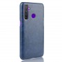Пластиковый непрозрачный матовый чехол с текстурным покрытием Кожа для Realme 6 Pro , цвет Синий