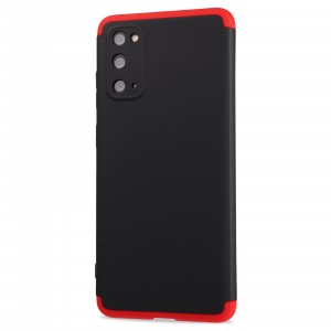 Трехкомпонентный сборный матовый пластиковый чехол для Samsung Galaxy S20 Красный
