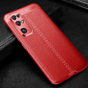 Силиконовый чехол накладка для Huawei Honor 30 с текстурой кожи Красный
