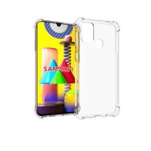 Прозрачный противоударный силиконовый чехол для Samsung Galaxy M31 с усиленными углами