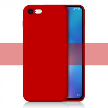 Матовый силиконовый чехол для Iphone 8/SE (2020)/7 с покрытием софт-тач Красный