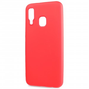 Матовый силиконовый чехол для Samsung Galaxy A40 с покрытием софт-тач Красный
