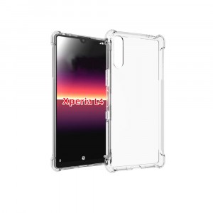 Силиконовый глянцевый транспарентный чехол с усиленными углами для Sony Xperia L4 