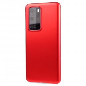 Пластиковый непрозрачный матовый чехол с улучшенной защитой элементов корпуса для Huawei P40 Pro Красный