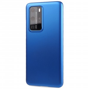 Пластиковый непрозрачный матовый чехол с улучшенной защитой элементов корпуса для Huawei P40 Pro Синий