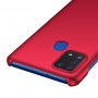 Матовый пластиковый чехол для Samsung Galaxy A21s с улучшенной защитой торцов корпуса, цвет Красный
