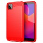 Матовый силиконовый чехол для Huawei Y5p/Honor 9S с текстурным покрытием металлик, цвет Красный