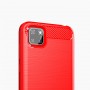 Матовый силиконовый чехол для Huawei Y5p/Honor 9S с текстурным покрытием металлик, цвет Красный