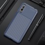 Матовый силиконовый чехол для Huawei Honor 30i/Y8p с текстурным покрытием карбон, цвет Синий