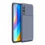Матовый силиконовый чехол для Huawei Honor 30i/Y8p с текстурным покрытием карбон, цвет Коричневый