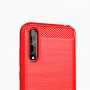 Матовый силиконовый чехол для Huawei Honor 30i/Y8p с текстурным покрытием металлик, цвет Красный