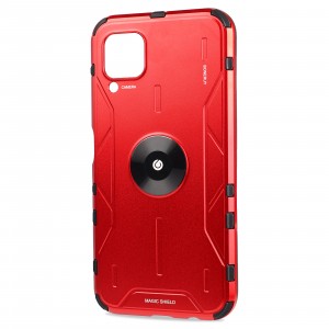 Металлический противоударный двухкомпонентный чехол для Huawei P40 Lite Красный