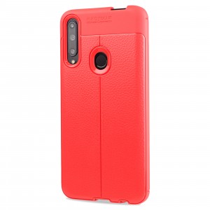 Силиконовый чехол накладка для Huawei P Smart Z/Honor 9X с текстурой кожи Красный