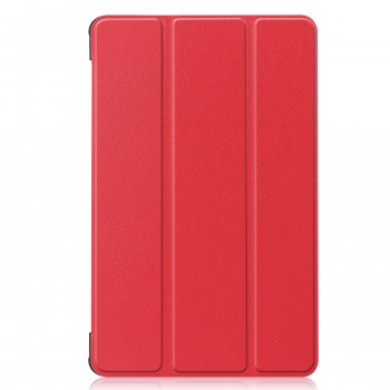 Сегментарный чехол книжка подставка на непрозрачной поликарбонатной основе с усиленными углами для Huawei MatePad T8 Красный