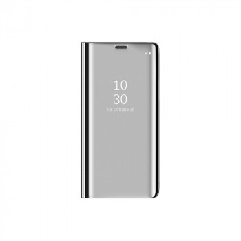 Пластиковый зеркальный чехол книжка для Samsung Galaxy S9 с полупрозрачной крышкой для уведомлений Белый