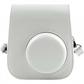 Жесткий защитный чехол-сумка текстура Кожа для Fujifilm Instax Mini 11 Белый