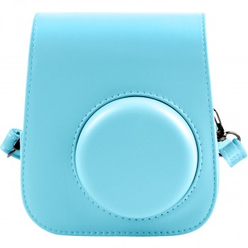 Жесткий защитный чехол-сумка текстура Кожа для Fujifilm Instax Mini 11 Синий