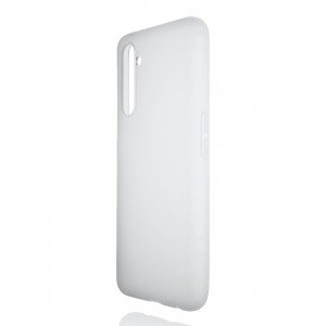 Силиконовый матовый полупрозрачный чехол для Realme 6 Pro Белый