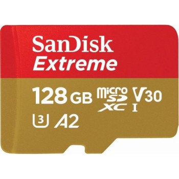 Карта памяти SanDisk Extreme MicroSDXC Class 10 V30 A2 160 Мб/с 128 Гб