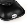 Чехол текстура Кожа с карабином на кнопке для Vivo TWS Neo, цвет Черный