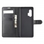 Чехол портмоне подставка на силиконовой основе с отсеком для карт на магнитной защелке для Motorola Edge Plus, цвет Черный