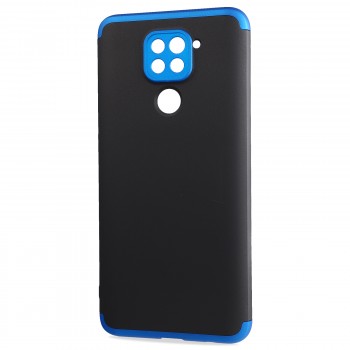 Трехкомпонентный сборный двухцветный пластиковый чехол для Xiaomi RedMi Note 9 Синий
