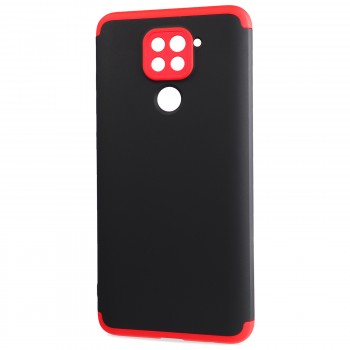 Трехкомпонентный сборный двухцветный пластиковый чехол для Xiaomi RedMi Note 9 Красный