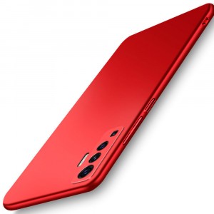 Пластиковый непрозрачный матовый чехол с улучшенной защитой элементов корпуса для Vivo X50  Красный