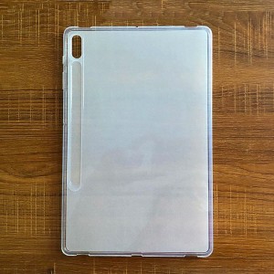 Силиконовый матовый полупрозрачный чехол для Samsung Galaxy Tab S7 Plus Белый