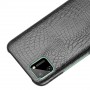 Пластиковый непрозрачный матовый чехол с текстурным покрытием Крокодил для Realme C11 , цвет Черный