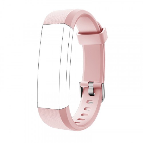 Силиконовый сменный ремешок для фитнес-браслета арт. 72901, цвет Розовый