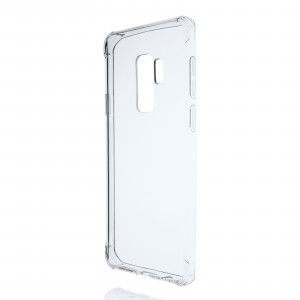 Прозрачный противоударный силиконовый чехол для Samsung Galaxy S9 Plus с усиленными углами