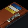Чехол портмоне подставка для Samsung Galaxy A01 Core с магнитной защелкой и отделениями для карт, цвет Коричневый