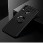 Силиконовый матовый чехол для Huawei Honor 9X Lite с встроенным кольцом-подставкой-держателем, цвет Черный