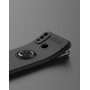 Силиконовый матовый чехол для Huawei Honor 9X Lite с встроенным кольцом-подставкой-держателем, цвет Черный