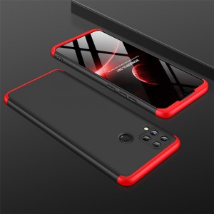 Двухкомпонентный сборный двухцветный пластиковый матовый чехол для Realme C15 Красный