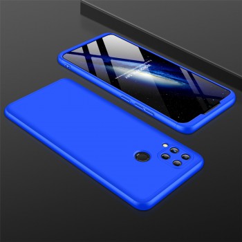 Двухкомпонентный сборный пластиковый матовый чехол для Realme C15 Синий