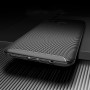Силиконовый матовый непрозрачный чехол с текстурным покрытием Карбон для Realme C15 , цвет Черный