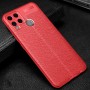 Силиконовый матовый непрозрачный чехол с текстурным покрытием Кожа для Realme C15 , цвет Красный