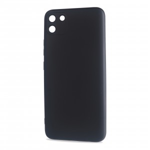 Матовый силиконовый чехол для Realme C11 с покрытием софт-тач Черный