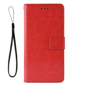 Глянцевый водоотталкивающий чехол портмоне подставка для Samsung Galaxy M51 с магнитной защелкой и отделениями для карт Красный