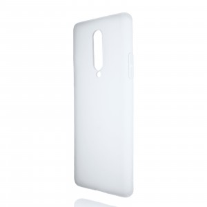 Силиконовый матовый полупрозрачный чехол для OnePlus 8 Белый