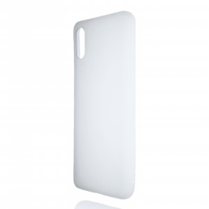 Силиконовый матовый полупрозрачный чехол для Xiaomi RedMi 9A Белый